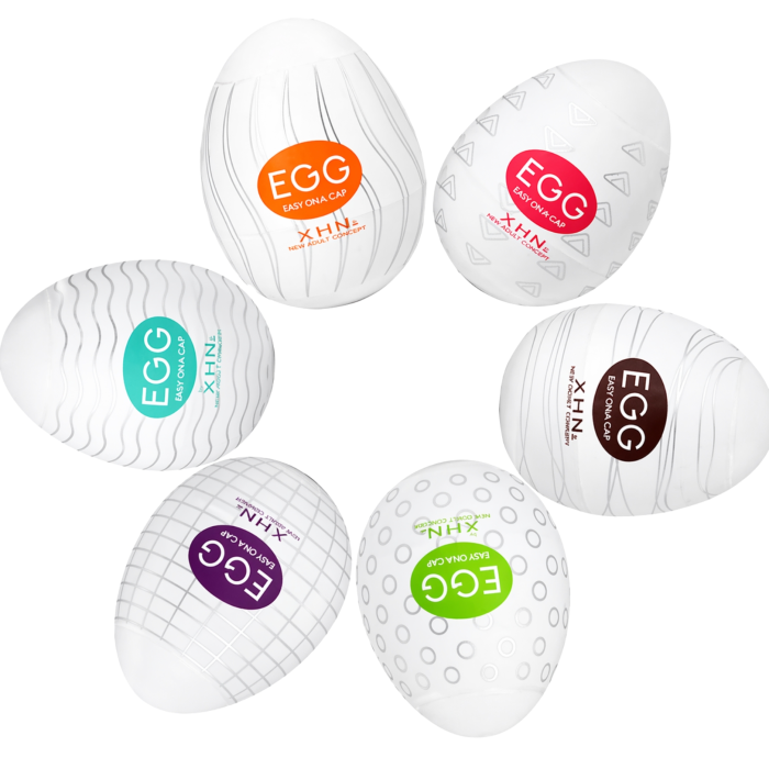 Мастурбатор-яйце з рельєфом XHN Egg Easy Ona-Cap, білий, 52 × 68 мм