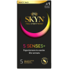 Безлатексні преміум-презервативи SKYN 5 Senses, 5 видів (5 шт) (м'яте паковання!!!)