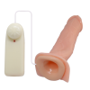 Страпон порожнистий (фалопротез) з вібрацією Baile Vibrating Strap On, беж, 19 × 4 см