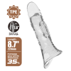 Подовжуюча насадка на пеніс Pretty Love Penis Sleeve, прозора, 22 × 5,5 см