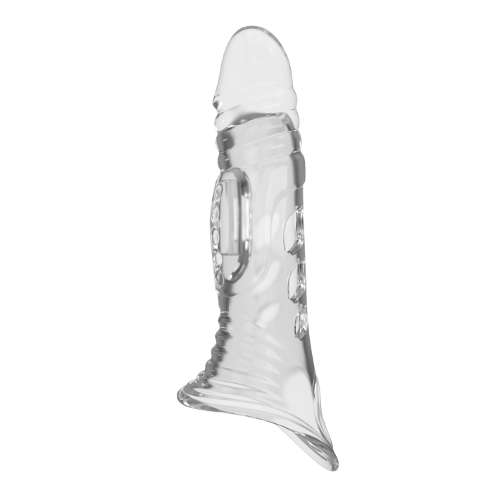 Подовжуюча насадка на пеніс Pretty Love Penis Sleeve, прозора, 22 × 5,5 см
