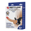 Страпон реалістичний Pretty Love Wells на синіх ременях, 20,6 × 4,2 см