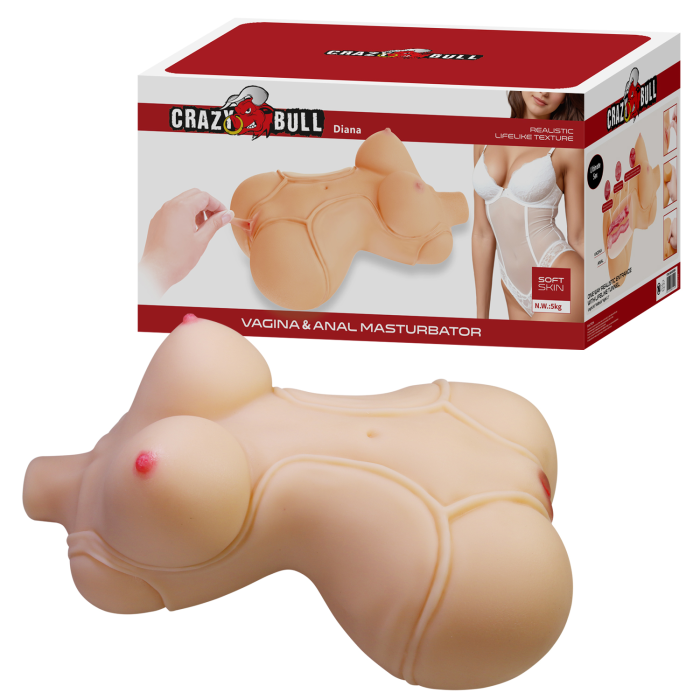 Мастурбатор-торс CRAZY BULL Diana, реалістичний, 37 см х 22 см