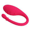 Віброяйце Romance Undine Vibro-Bullet силіконове, з додатком, рожеве, 20,5 х 3,4 см