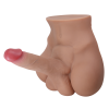 Мастурбатор реалістичний CRAZY BULL Rhynе пеніс та анус, бежевий, 24,6×23,7 см