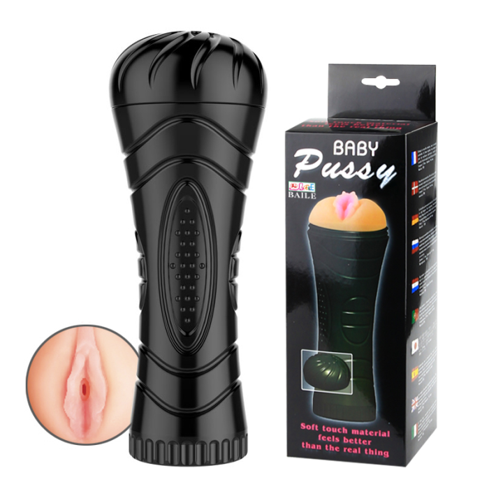 Мастурбатор-вагіна реалістична BAILE Baby Pussy у колбі, 24 × 9 см