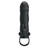 Вібронасадка на пеніс PRETTY LOVE Penis Sleeve, чорна, 12 × 3,3 см