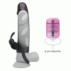 Вібронасадка на пеніс PRETTY LOVE Penis Sleeve, чорна, 12 × 3,3 см
