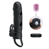 Вібронасадка на пеніс PRETTY LOVE Penis Sleeve, чорна, 12 × 3,3 см