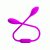 Гнучкий вібростимулятор для пар PRETTY LOVE Dream Lover's Whip, фіолетовий, 65.5 х 3.2 см