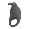 Ерекційне віброкільце PRETTY LOVE Master Ring з вусиками для клітора, сіре, 7.5 х 4 см