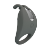 Ерекційне віброкільце PRETTY LOVE Master Ring з вусиками для клітора, сіре, 7.5 х 4 см