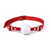 Кляп силіконовий Feral Feelings Silicon Ball Gag Red/White, червоний ремінець, біла кулька