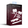 Набір Feral Feelings BDSM Kit 5 White, наручники, поножі, хрестовина, маска, падл