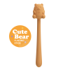 Міні-вібратор на паличці PRETTY LOVE Cute Bear гнучкий, жовтий, 13.3 х 1.2 см