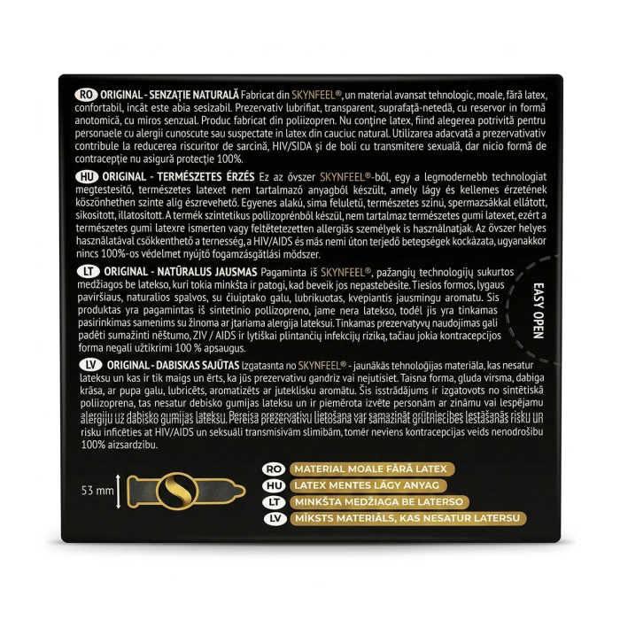 Презервативи SKYN Original безлатексні (поліізопрен), 3 шт.