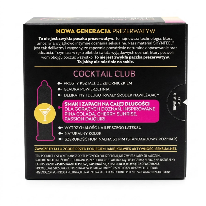Презервативи SKYN Cocktail безлатексні (поліізопрен), 3 шт.