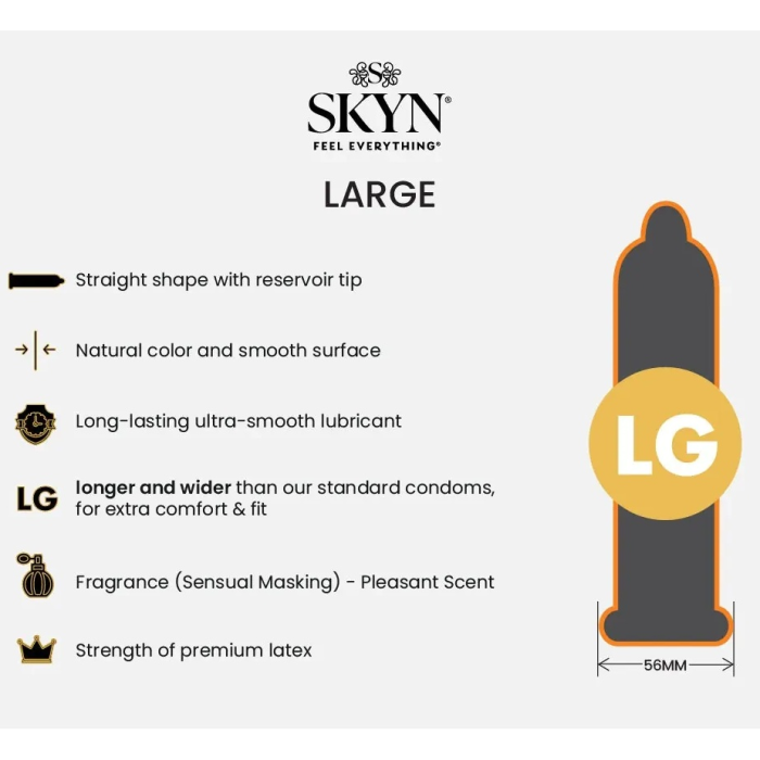 Презервативи SKYN Large безлатексні (поліізопрен), 8 шт