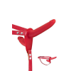 Подвійний страпон Fetish Tentation Strap-On with Double Dildo Red (м'яте паковання!!!)