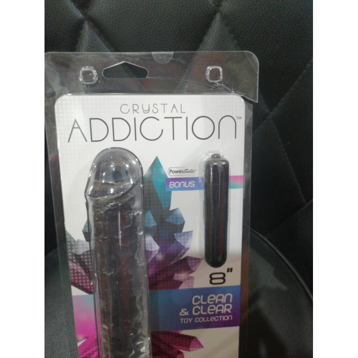 Прозорий фалоімітатор ADDICTION Vertical Dong 8″ (луснув блістер!!!)