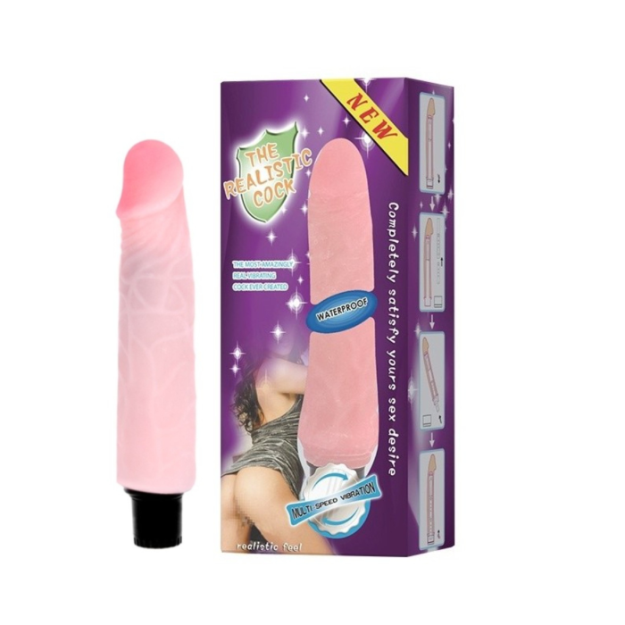 Вібратор реалістичний Baile The Realistic Cock, бежевий, 21.5 х 4 см