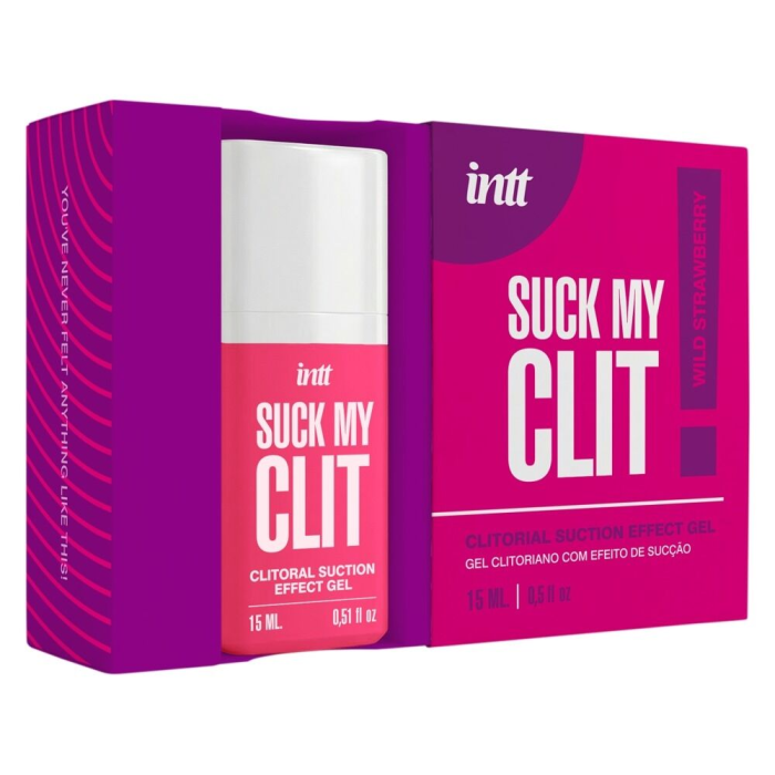 Смоктайзер для клітора Intt Suck My Clit Wild Strawberry (15 мл), полуниця, гель з ефектом посмоктування