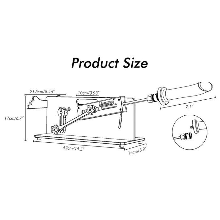 Смарт секс-машина Hismith Table Top 2.0 Pro MAX APP, настільна версія