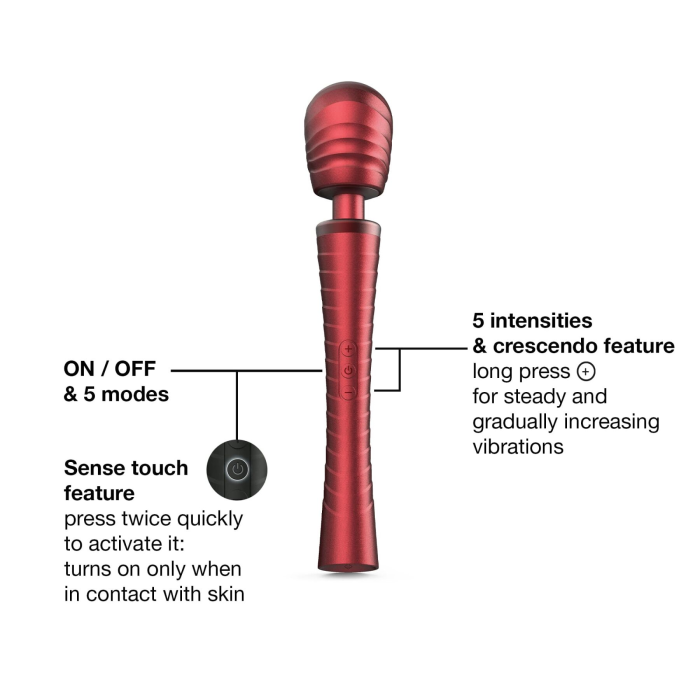 Вібромасажер MAN.WAND EDGY Velvet Red