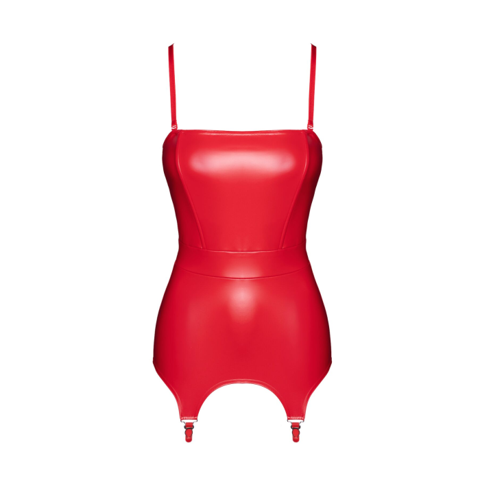 Корсет із підв'язками для панчіх Noir Handmade F368 Bombshell Fierce Corset-belt Red XS