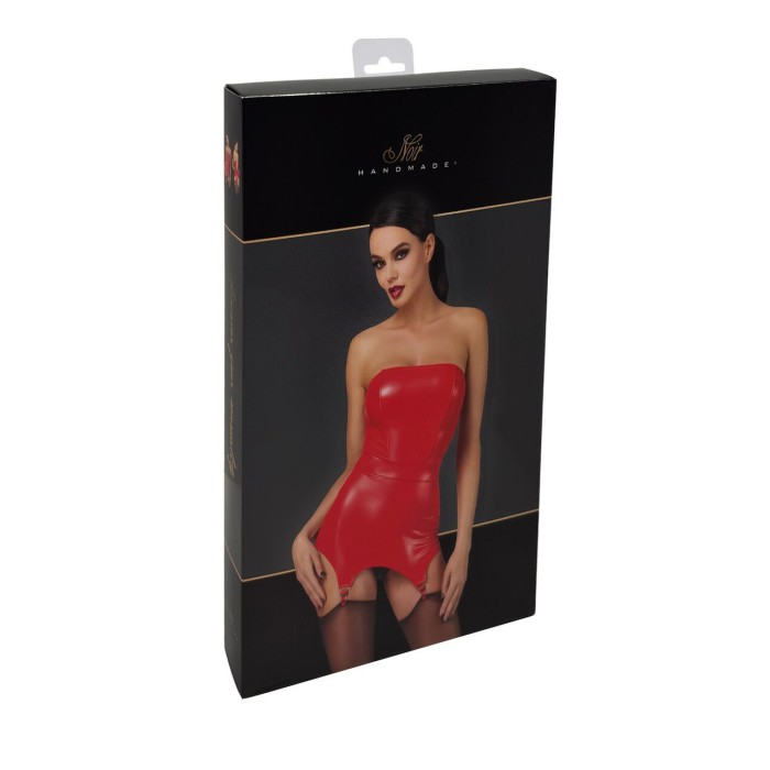 Корсет з підв'язками для панчіх Noir Handmade F368 Bombshell Fierce Corset-belt Red L