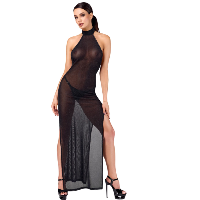 Сукня Noir Handmade F372 Onyx Twin-slit Long dress XL
