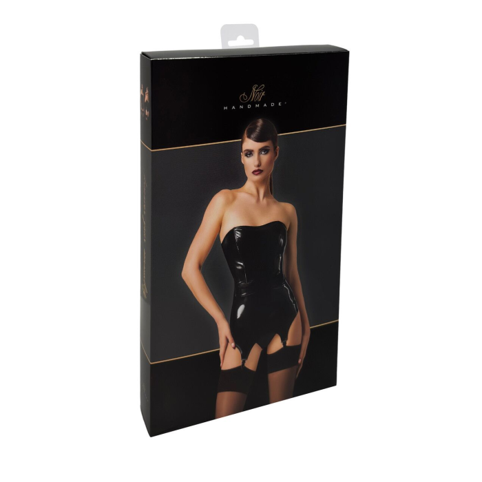 Корсет з підв'язками для панчіх Noir Handmade F381 Dominae Venom PVC corset-belt 3XL