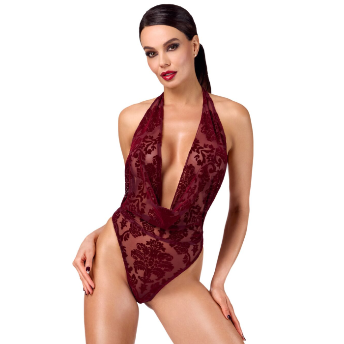 Боді Noir Handmade F386 Kink Royal cascade bodysuit M