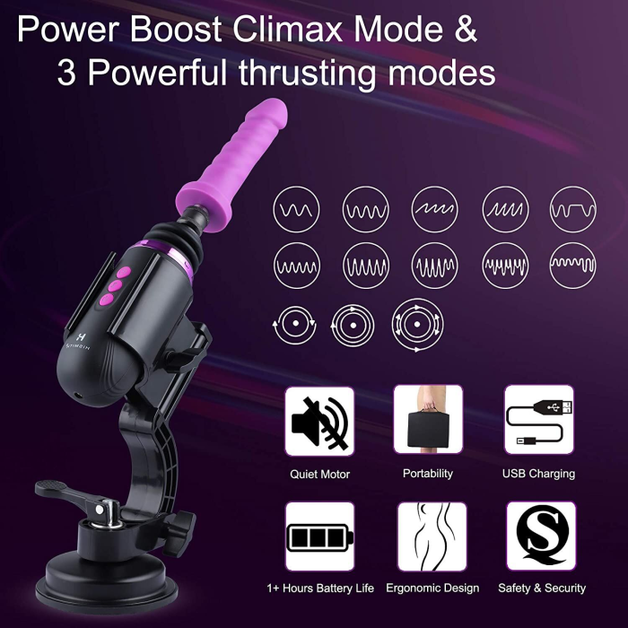 Міні секс-машина Hismith Mini Capsule Sex-Machine with Strong Suction Cup (м'ята паковання!!!)