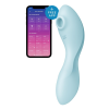 Вакуумний смарт-стимулятор із вібрацією Satisfyer Curvy Trinity 5 (Blue) (м'яте паковання!!!)