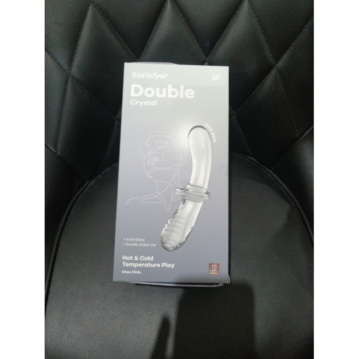 Дилдо Satisfyer Double Crystal (Transparent) (м'яте паковання!!!)
