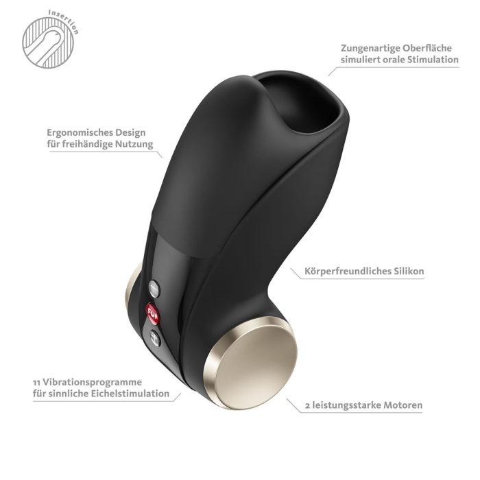Мастурбатор для головки пеніса Fun Factory COBRA LIBRE II Black (м'яте паковання!!!)