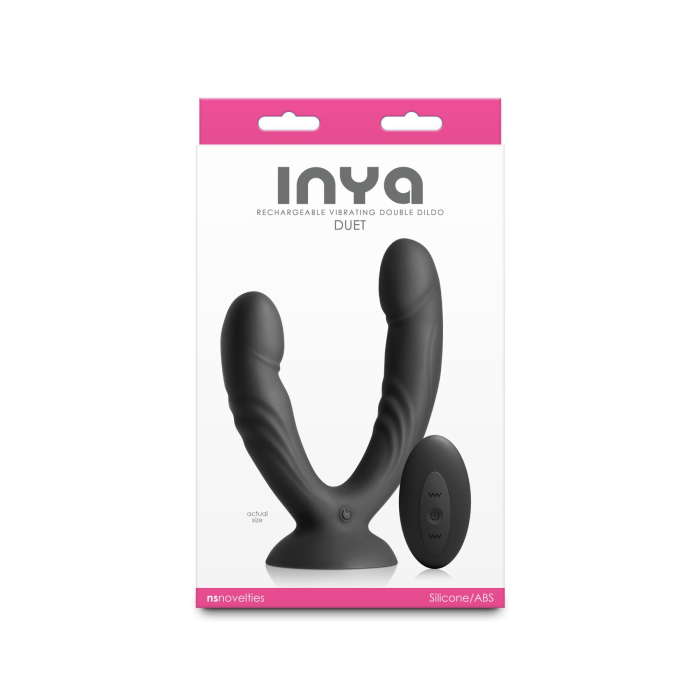 Подвійний ділдо з вібрацією NS Novelties INYA - Duet - Black