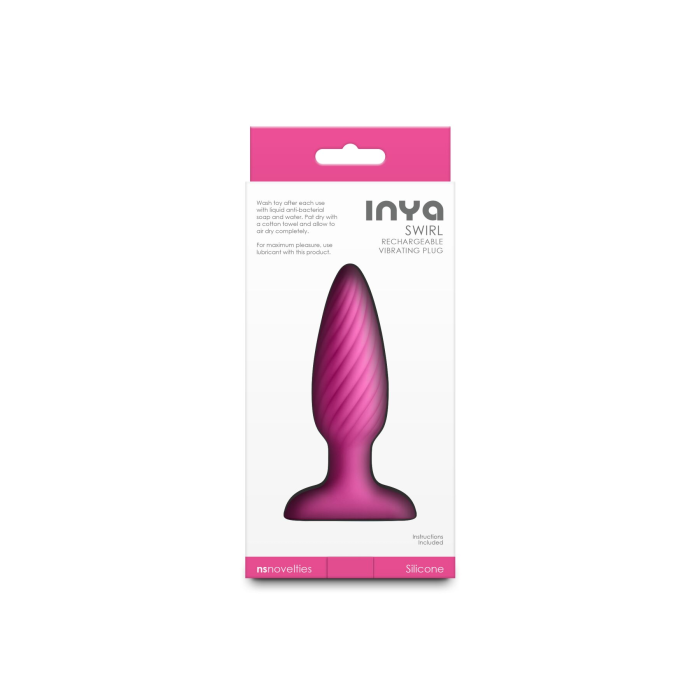 Анальна пробка з вібрацією NS Novelties INYA - Swirl - Pink