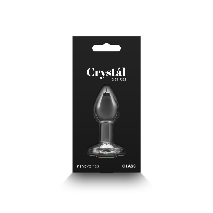 Скляна анальна пробка NS Novelties Crystal - Desires - Rainbow Gem - Small