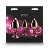 Набір анальних пробок NS Novelties Rear Assets - Trainer Kit - Rose Gold - Pink Heart