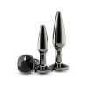 Набір анальних пробок NS Novelties Rear Assets - Tapered Trainer Kit - Gunmetal - Black