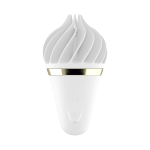 Мороженка-спінатор Satisfyer Lay-On - Sweet Treat White/Gold, 10 режимів роботи, водонепроникний