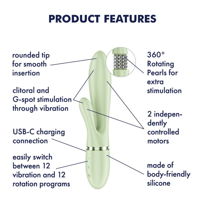 Вібратор-кролик Satisfyer Pearl Bunny 2 Light Green