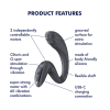 Вагінально-кліторальний вібратор Satisfyer G for Goddess 3 Dark Grey, 2 мотори