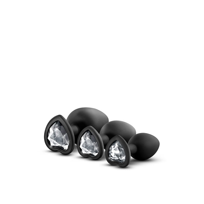Набір анальних пробок LUXE BLING PLUGS TRAINING KIT WHITE GEMS