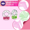 Ерекційне віброкільце Blush Play With Me з рельєфним метеликом для клітора, прозоро-зелене