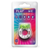 Ерекційне віброкільце Blush Play With Me з рельєфним метеликом для клітора, прозоро-зелене