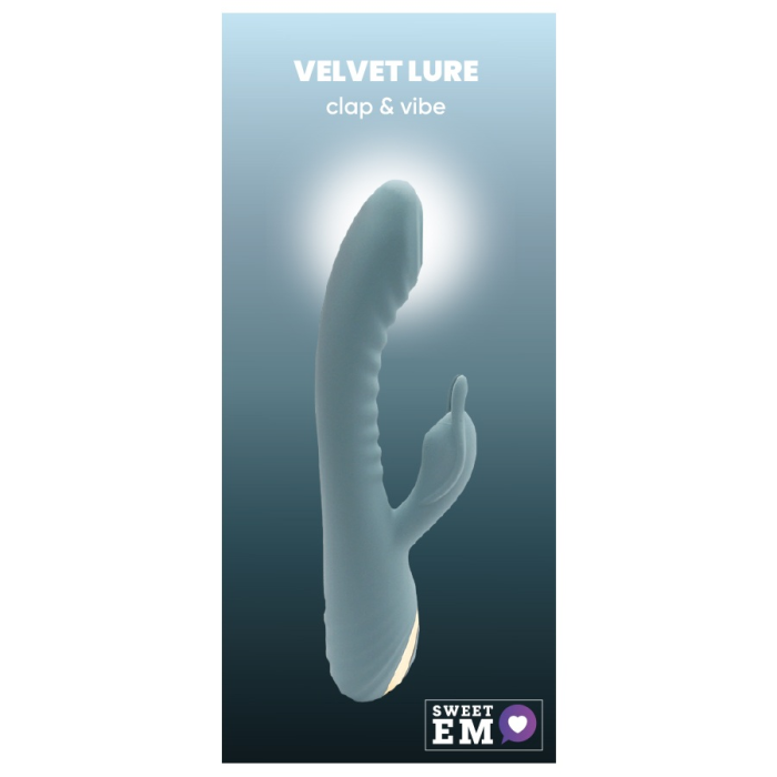 Вібратор-кролик рельєфний Sweet Em Velvet Lure 10 режимів вібрації і 5 режимів коливань
