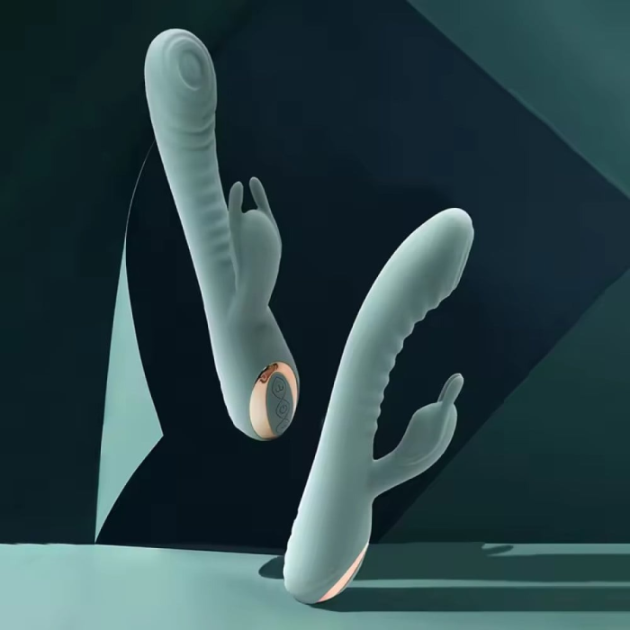 Вібратор-кролик рельєфний Sweet Em Velvet Lure 10 режимів вібрації і 5 режимів коливань